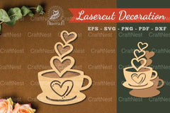 Love Coffee Laser Cut Decoration Bundle - CraftNest - Digital Crafting and Art