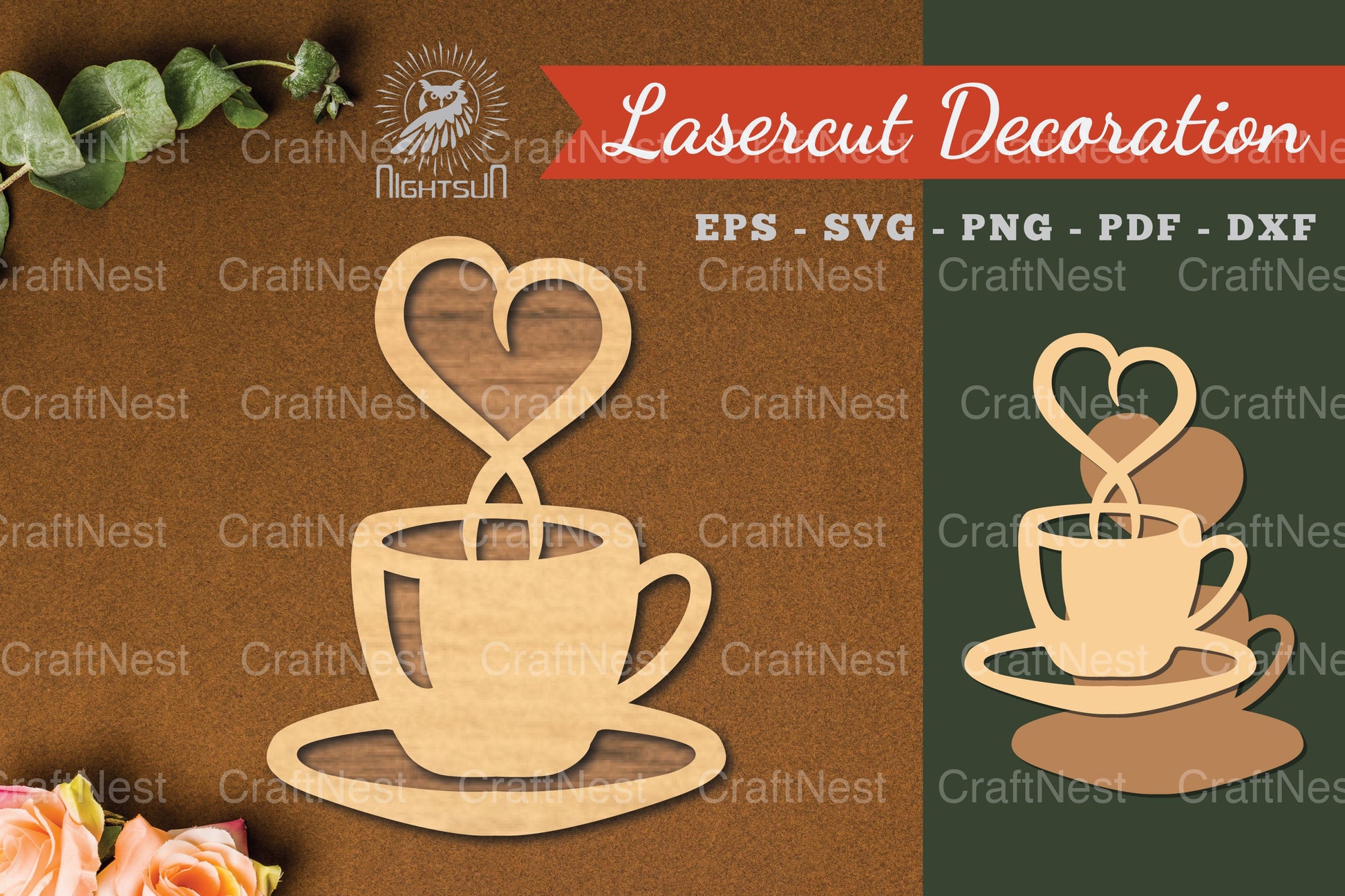 Love Coffee Laser Cut Decoration Clipart Bundle - CraftNest - Digital Crafting and Art