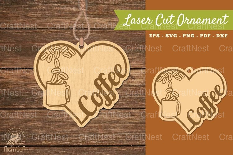 Love Coffee Laser Cut Ornament Clipart Bundle - CraftNest - Digital Crafting and Art