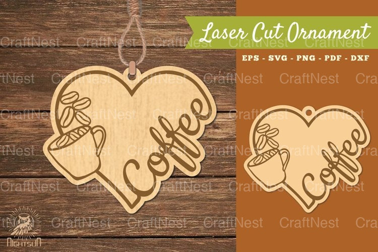 Love Coffee Laser Cut Ornament Clipart Bundle - CraftNest - Digital Crafting and Art