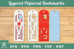Love Football 3D Papercut Bookmarks Bundle - CraftNest - Digital Crafting and Art
