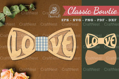 Love Laser Cut Bowtie Clipart Bundle - CraftNest - Digital Crafting and Art