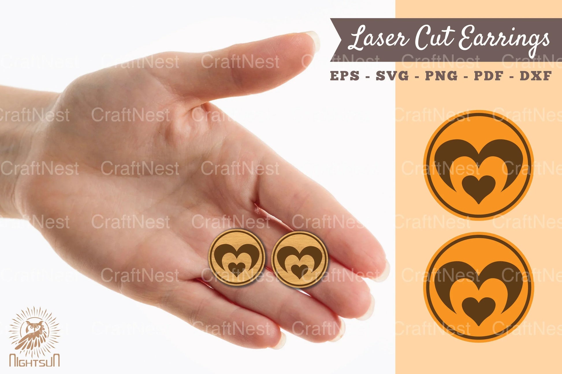 Love Laser Cut Earrings SVG Bundle - CraftNest - Digital Crafting and Art