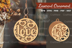 Love Laser Cut Ornament Clipart Bundle - CraftNest - Digital Crafting and Art