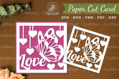 Love Papercut Card SVG Bundle - CraftNest - Digital Crafting and Art