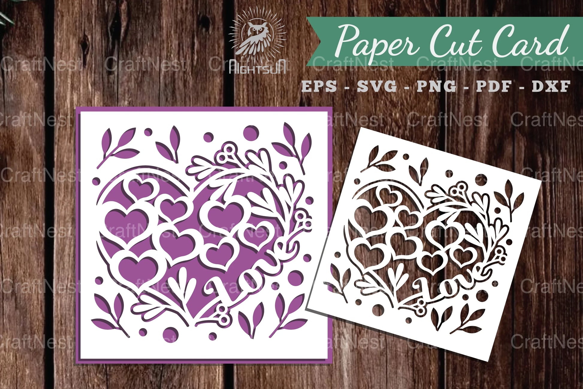 Love Papercut Card SVG Bundle - CraftNest - Digital Crafting and Art