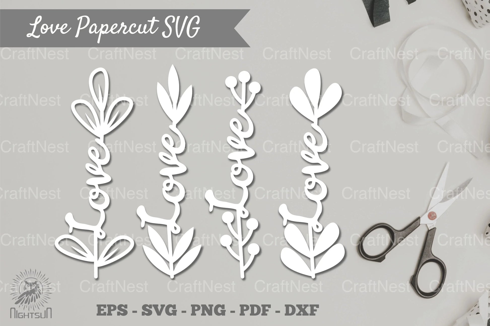 Love Plant Papercut SVG Bundle - CraftNest - Digital Crafting and Art
