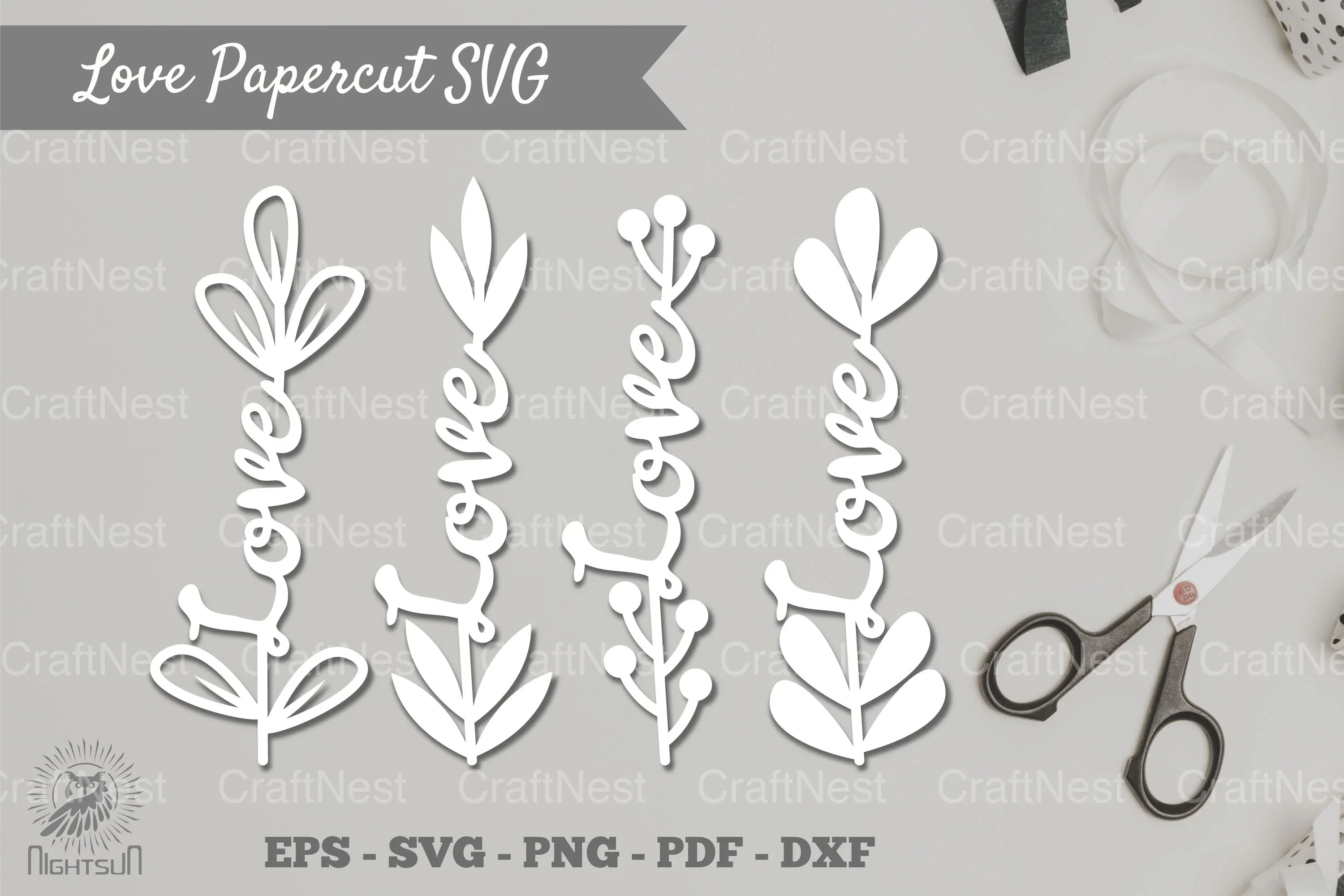 Love Plant Papercut SVG Bundle - CraftNest - Digital Crafting and Art