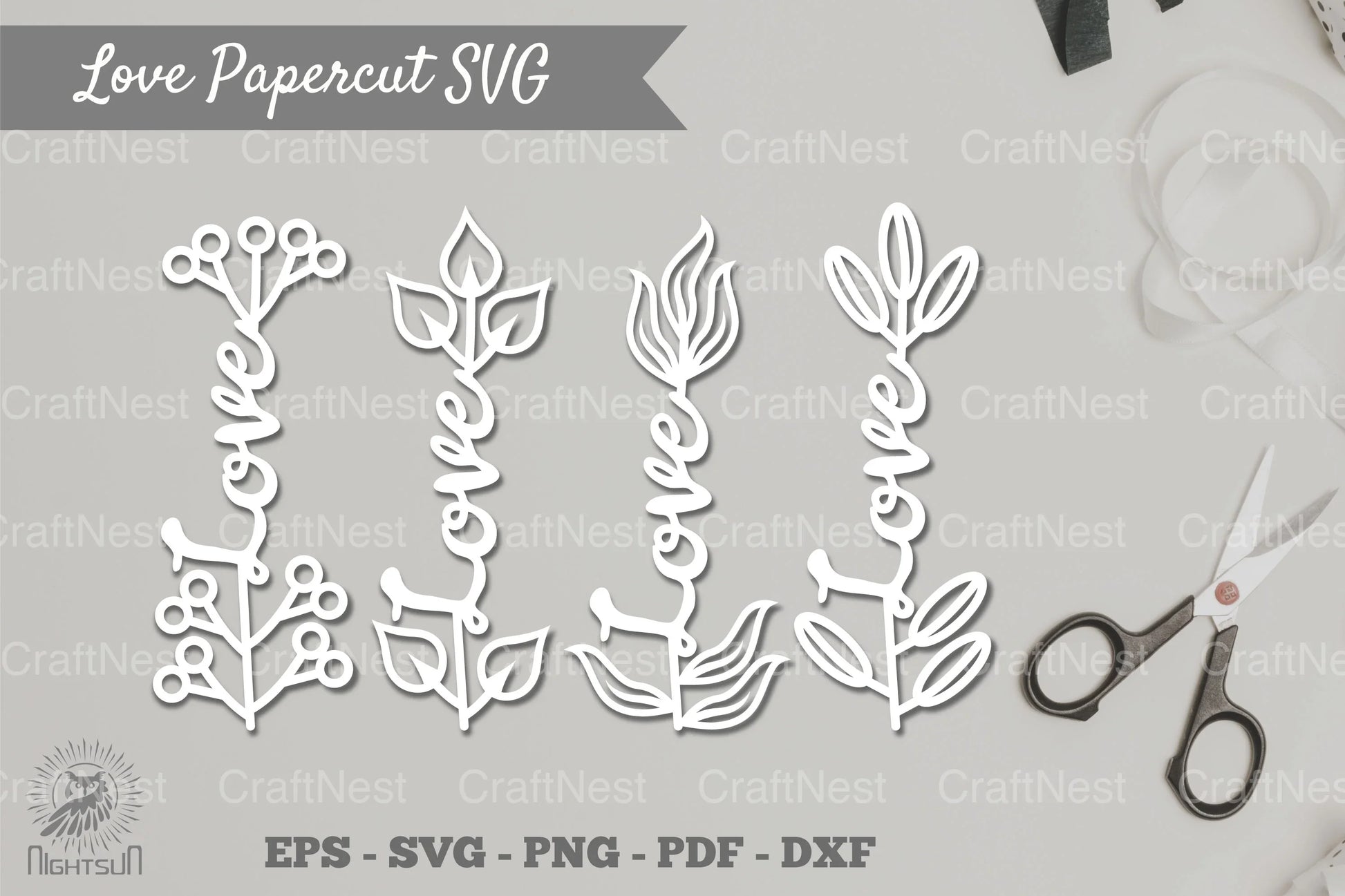 Love Plant Papercut SVG Bundle - CraftNest - Digital Crafting and Art