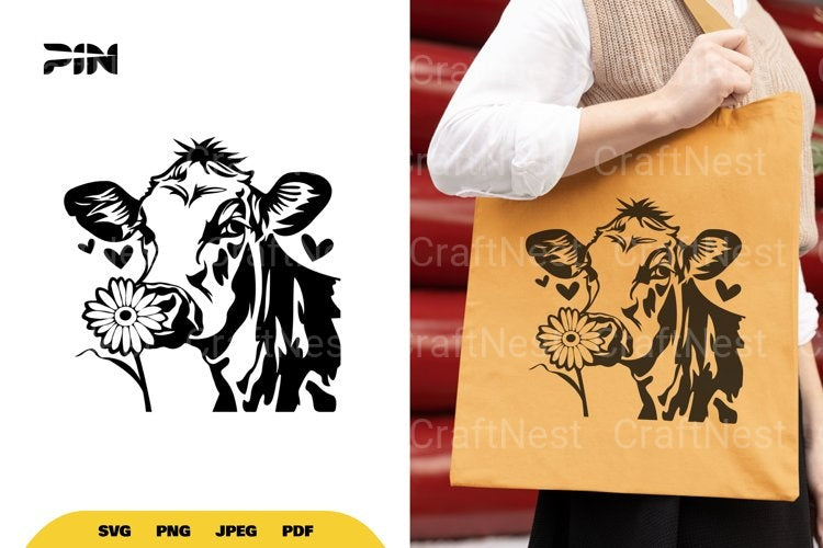 Lovely Cow SVG Bundle - CraftNest - Digital Crafting and Art