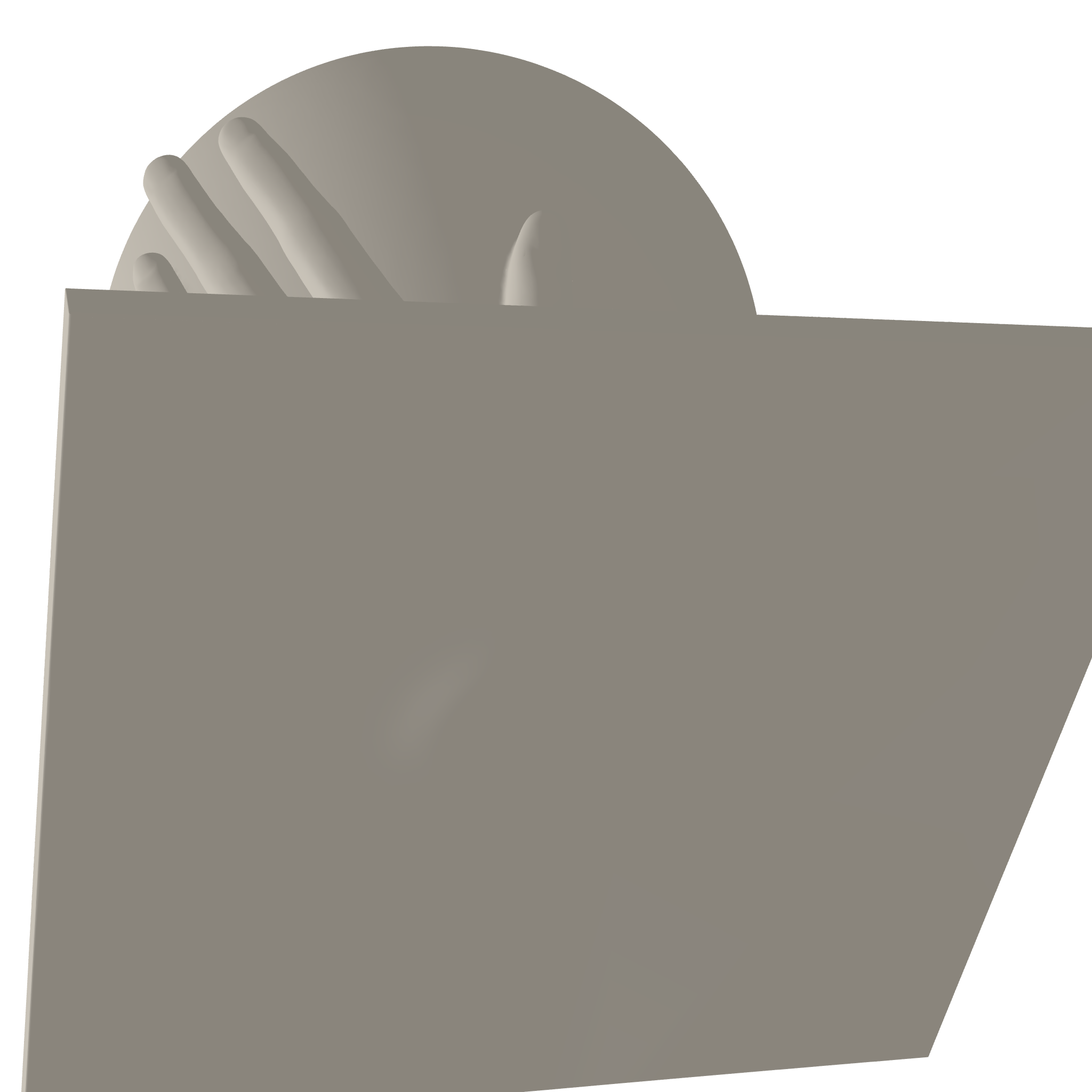 Low Poly Hand Bowl 3D Print STL File