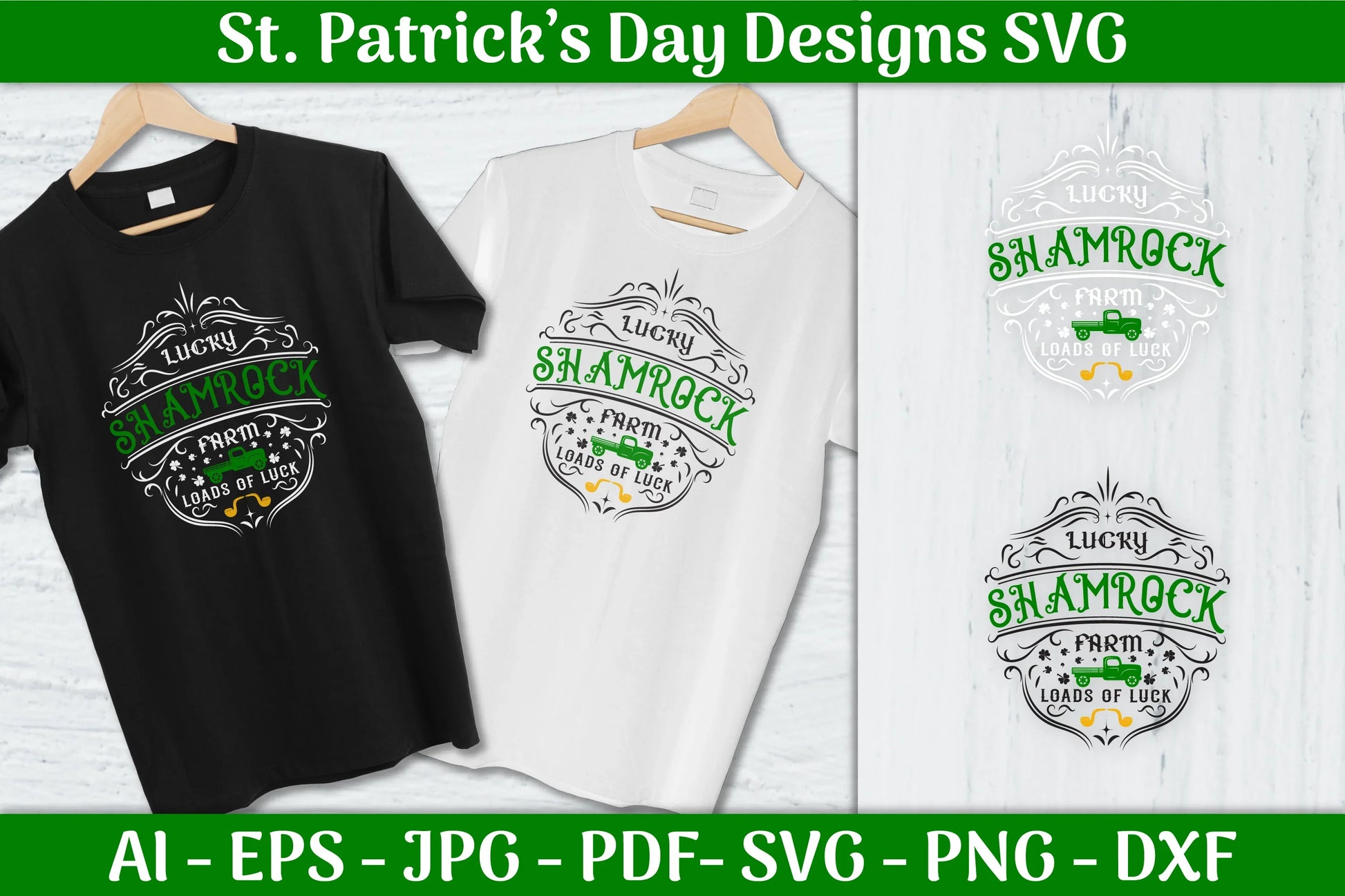 Lucky Shamrock St Patrick's Day SVG Bundle1 - CraftNest - Digital Crafting and Art