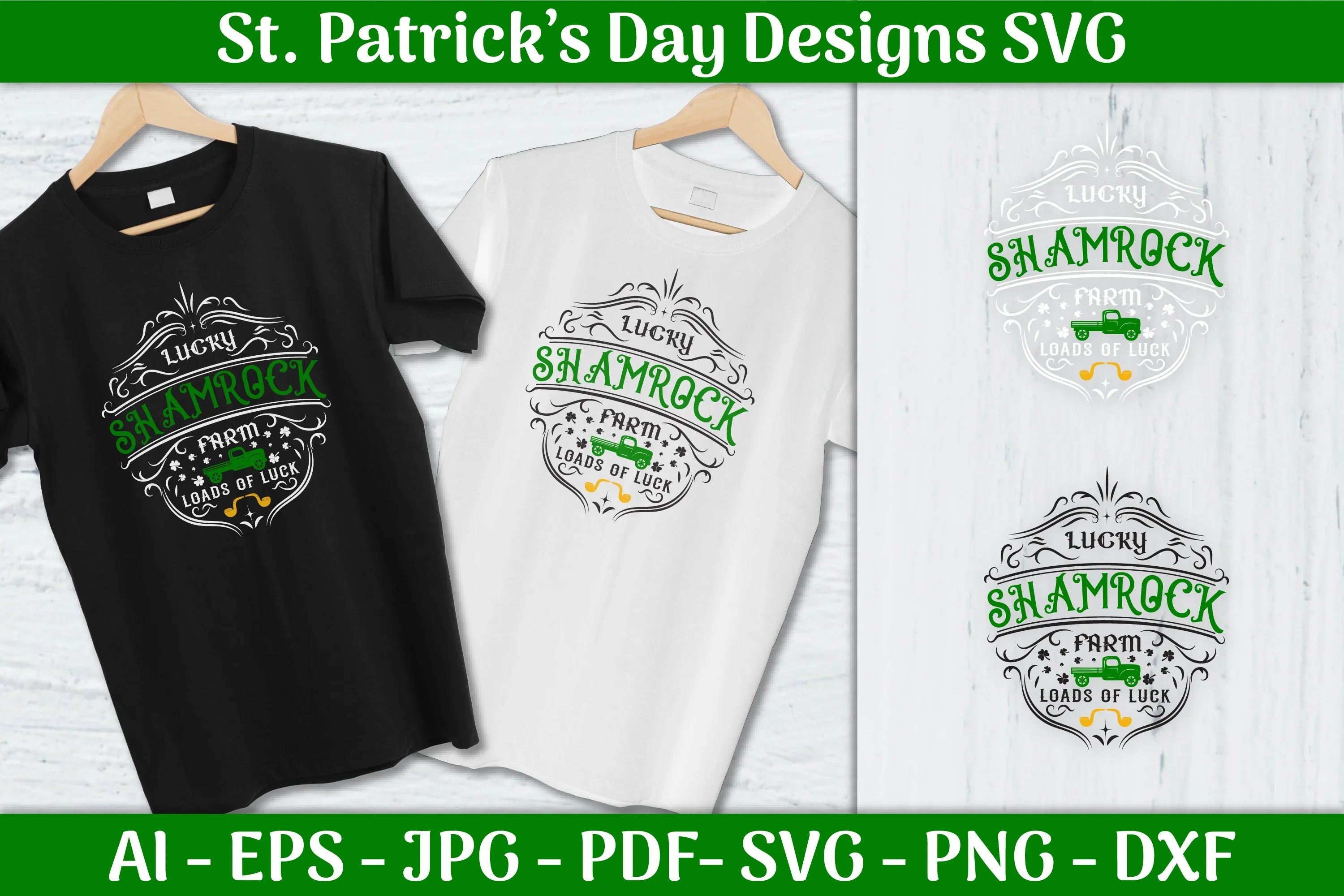 Lucky Shamrock St Patrick's Day SVG Bundle1 - CraftNest - Digital Crafting and Art