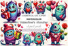 Valentine's Monster Clipart Bundle