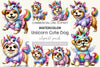 Unicorn Cute Dog Clipart Bundle
