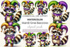 Mardi Gras Raccoon Clipart Bundle