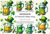 St Patrick's Beer Mug Clipart Bundle 2