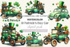 St Patrick's Day Car Clipart Bundle