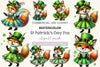 St Patrick's Day Fox Clipart Bundle