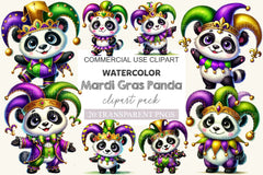 Mardi Gras Panda Clipart Bundle 1 - CraftNest - Digital Crafting and Art