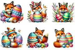 Easter Fox Clipart Bundle 2 - CraftNest - Digital Crafting and Art