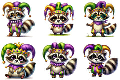Mardi Gras Raccoon Clipart Bundle - CraftNest - Digital Crafting and Art