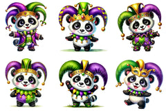 Mardi Gras Panda Clipart Bundle 1 - CraftNest - Digital Crafting and Art
