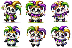 Mardi Gras Panda Clipart Bundle 1 - CraftNest - Digital Crafting and Art