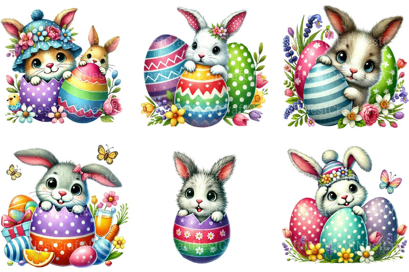 Easter Bunny Clipart Bundle 17 - CraftNest - Digital Crafting and Art