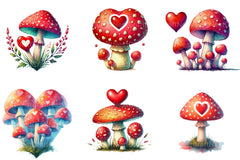 Valentine's Mushroom Clipart Bundle - CraftNest - Digital Crafting and Art