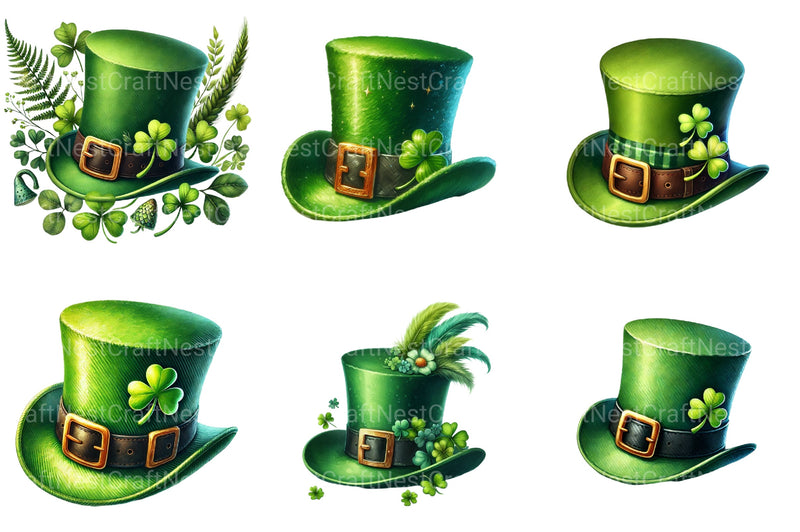 St Patrick's Day Hat Clipart Bundle - CraftNest - Digital Crafting and Art
