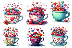 Valentine's Heart Coffee Clipart Bundle - CraftNest - Digital Crafting and Art