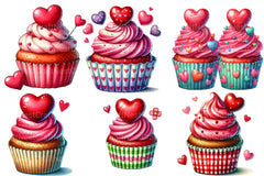 Valentine's Cupcake Clipart Bundle - CraftNest - Digital Crafting and Art