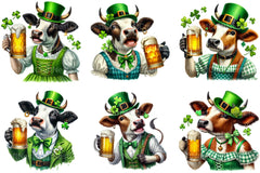 St Patrick's Day Cow Clipart Bundle - CraftNest - Digital Crafting and Art