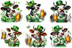 St Patrick's Day Cow Clipart Bundle - CraftNest - Digital Crafting and Art