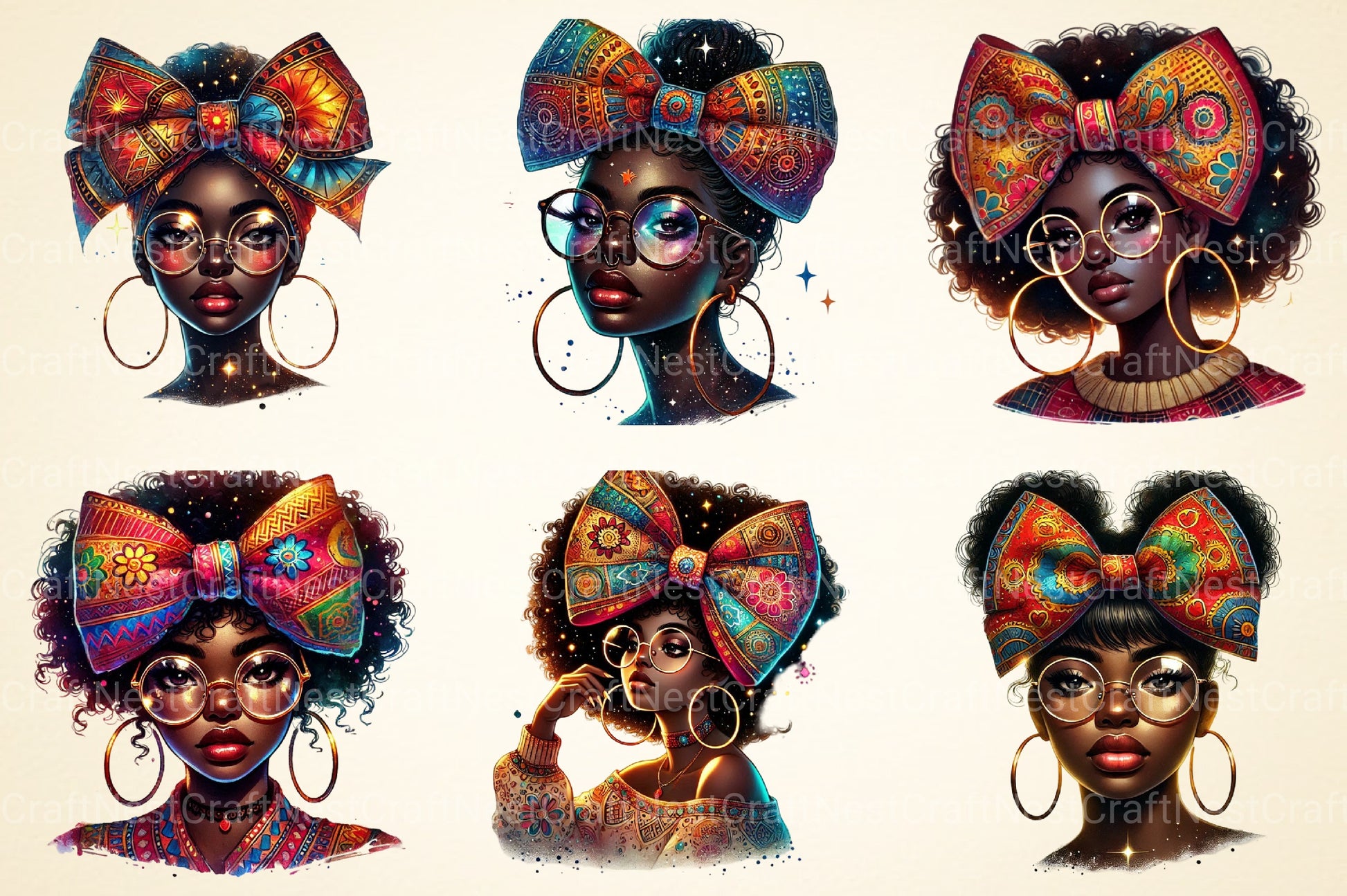 Black History Girl Clipart Bundle - CraftNest - Digital Crafting and Art