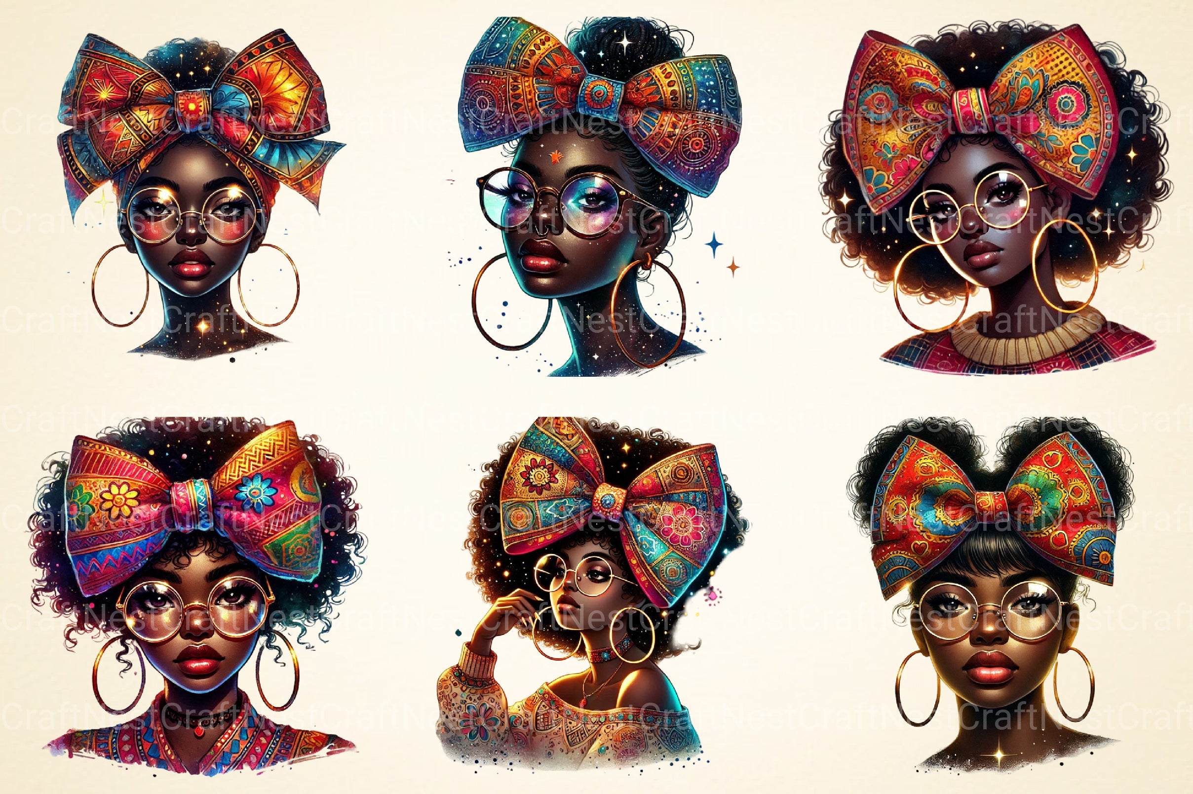 Black History Girl Clipart Bundle - CraftNest - Digital Crafting and Art