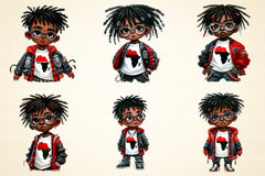 Black History Little Boys Clipart Bundle - CraftNest - Digital Crafting and Art