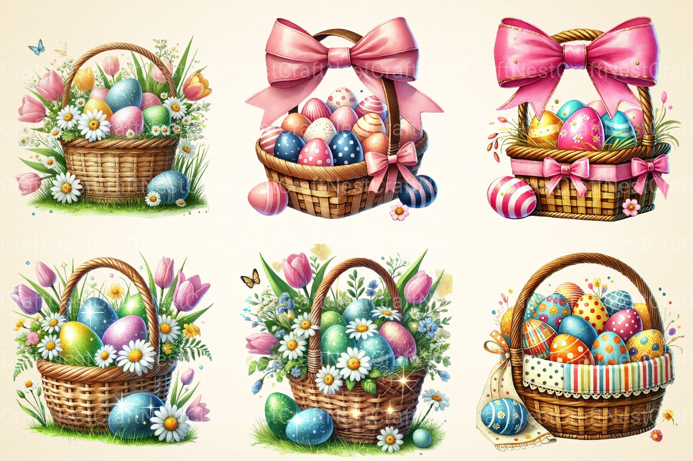 Easter Basket Clipart Bundle 2 - CraftNest - Digital Crafting and Art