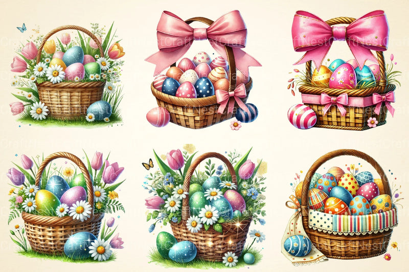 Easter Basket Clipart Bundle 2 - CraftNest - Digital Crafting and Art