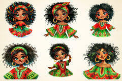 Black History Month Girls Clipart Bundle - CraftNest - Digital Crafting and Art