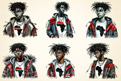 Black History Boys Clipart Bundle - CraftNest - Digital Crafting and Art