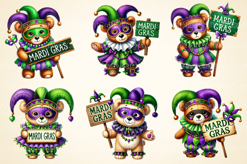 Mardi Gras Boy Clipart Bundle - CraftNest - Digital Crafting and Art
