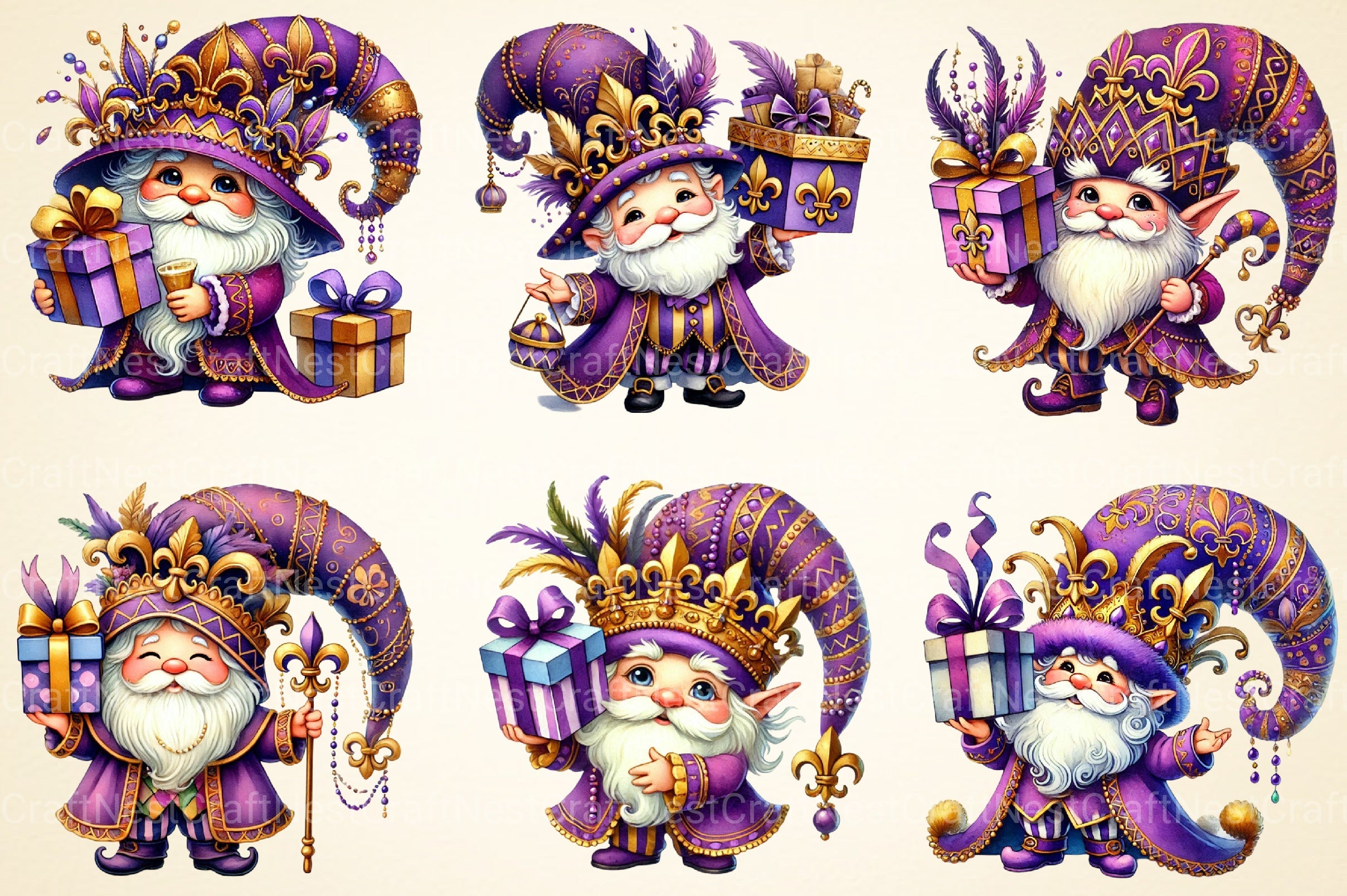 Mardi Gras Clipart Bundle 2 - CraftNest - Digital Crafting and Art