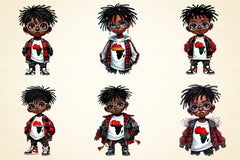 Black History Little Boys Clipart Bundle - CraftNest - Digital Crafting and Art