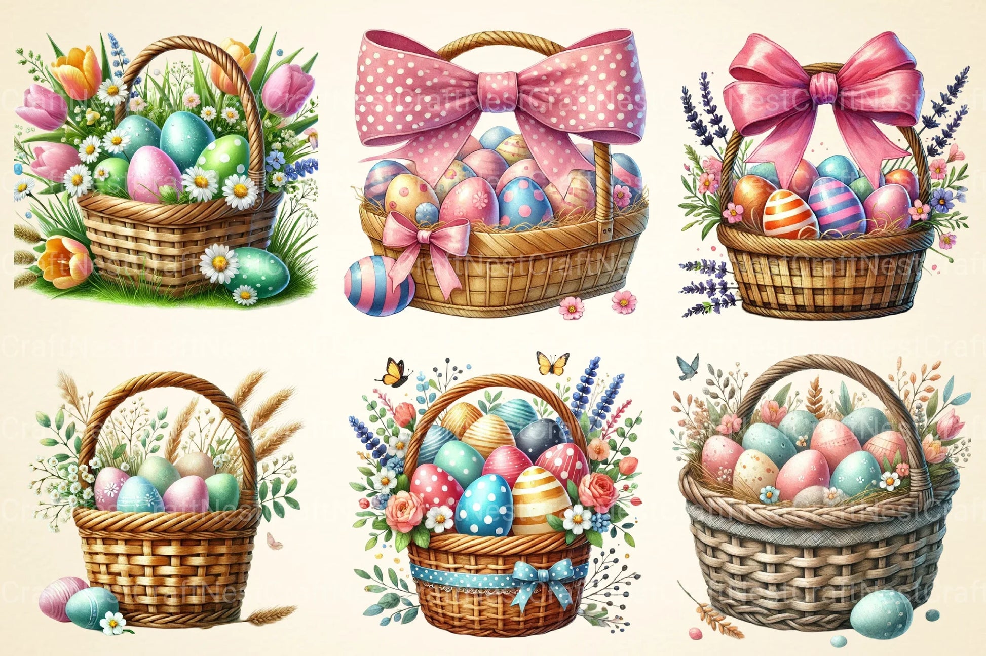 Easter Basket Clipart Bundle 2 - CraftNest - Digital Crafting and Art