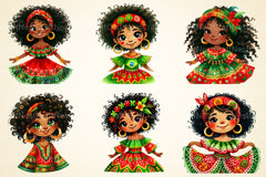 Black History Month Girls Clipart Bundle - CraftNest - Digital Crafting and Art