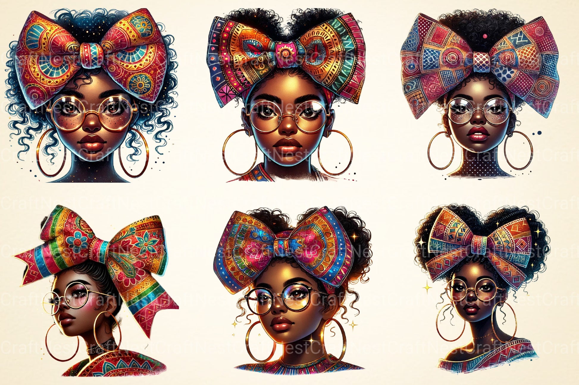 Black History Girl Clipart Bundle - CraftNest - Digital Crafting and Art