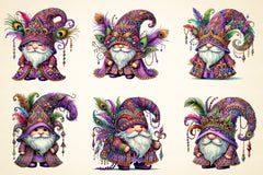 Mardi Gras Gnome Clipart Bundle 2 - CraftNest - Digital Crafting and Art