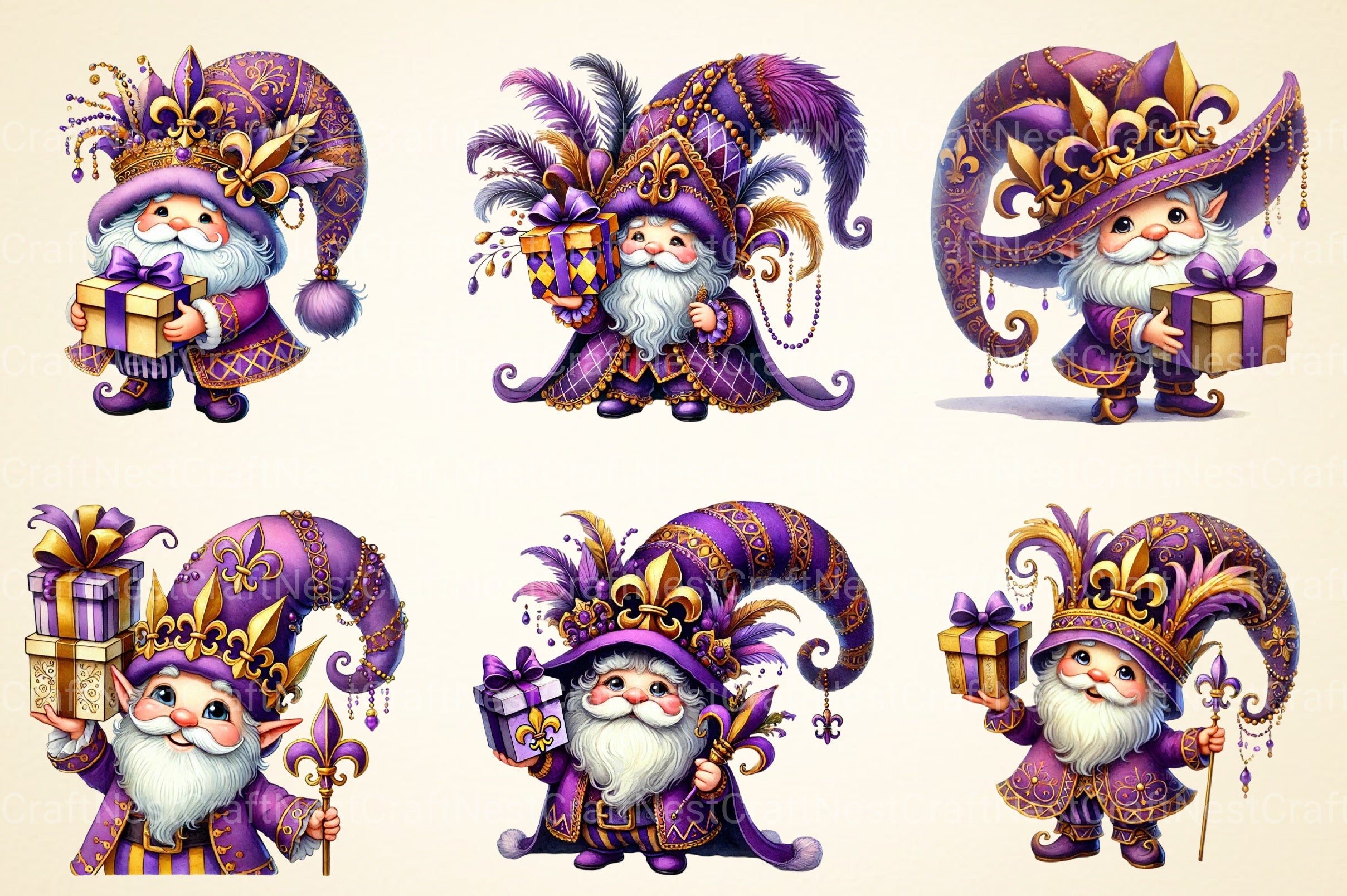 Mardi Gras Clipart Bundle 2 - CraftNest - Digital Crafting and Art